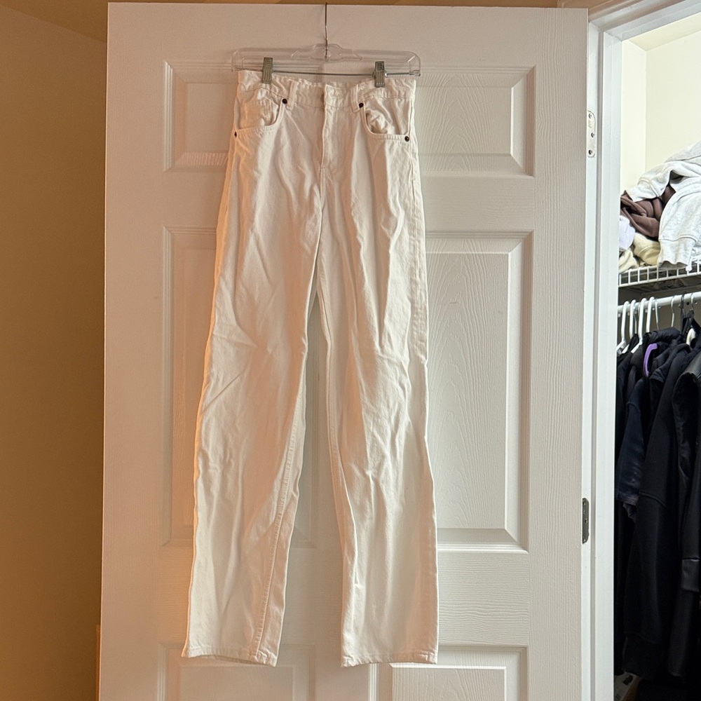 Zara Wide Leg Classic White Women's Jeans